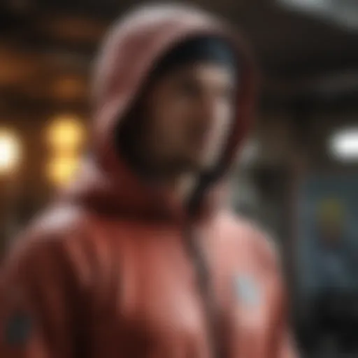 High-performance DC snowboard hoodie showcasing innovative fabric technology.