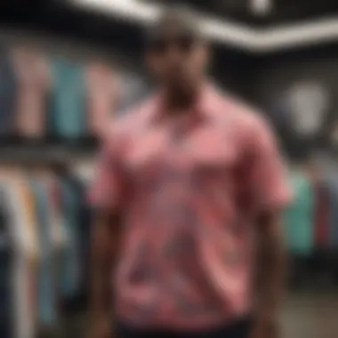 A vibrant display of PacSun shirt designs inspired by Dennis Rodman