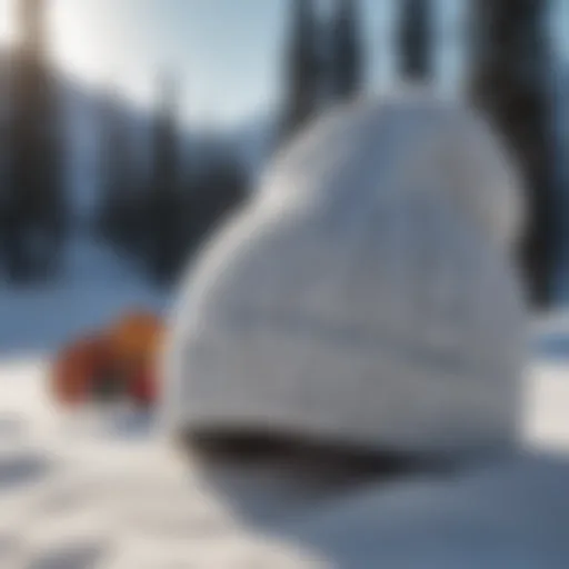 Stylish Dope Snow Beanie worn in snowy landscape