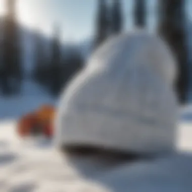 The Dope Snow Beanie in a Trendy Setting Stylish Dope Snow Beanie worn in snowy landscape