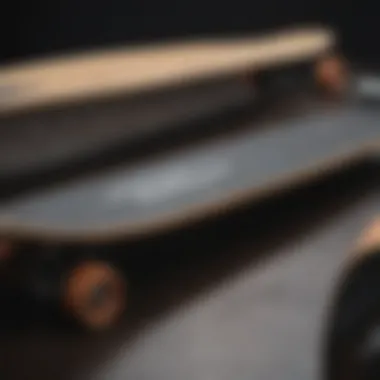 Diverse Materials and Finishes of Double Drop Longboards Side profile of various double drop longboards displayed to show different materials and finishes