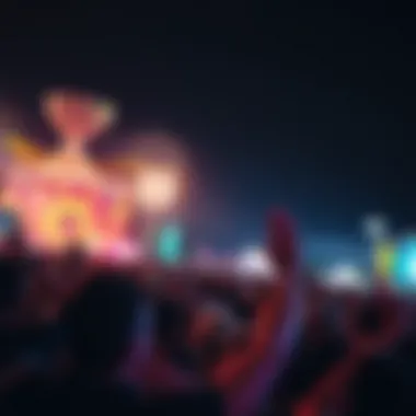 Crowd enjoying live performances at EDC