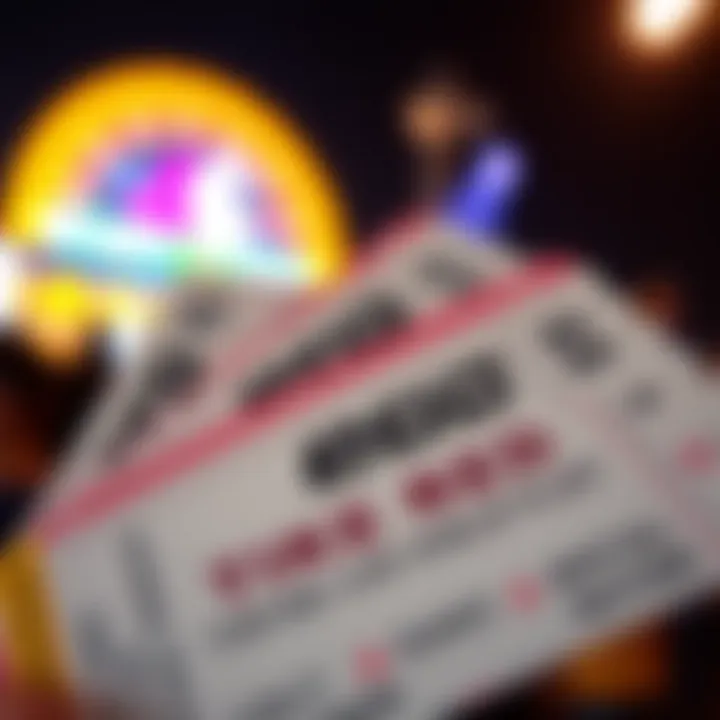 A close-up of EDC tickets showcasing different types