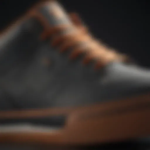 Detailed view of the Emerica Brandon Westgate shoe showcasing its unique design elements