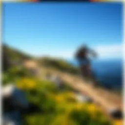 Vibrant landscape showcasing a challenging mountain bike trail