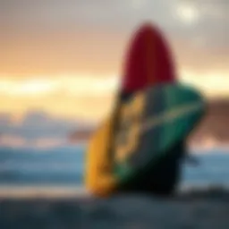 Stylish three board surfboard bag showcasing its durable design