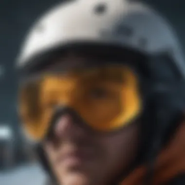 Essential Maintenance for Night Snowboarding Goggles Close-up of maintenance techniques for night goggles