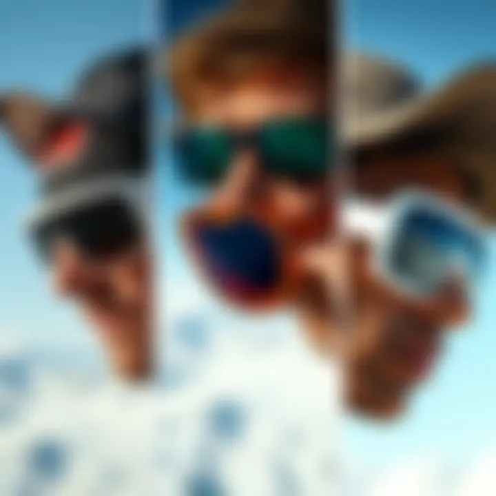 A collage representing the evolution of clout sunglasses through different styles.