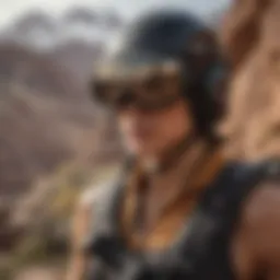 An athlete using virtual reality to train for extreme sports