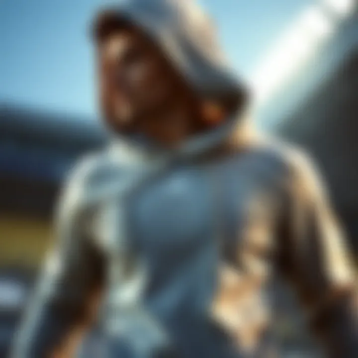 Performance Hoodie in Action An athlete wearing a hoodie, emphasizing performance in sports.