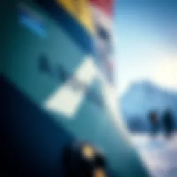 A close-up view of the Arbor A-Frame snowboard showcasing its unique graphics and design elements