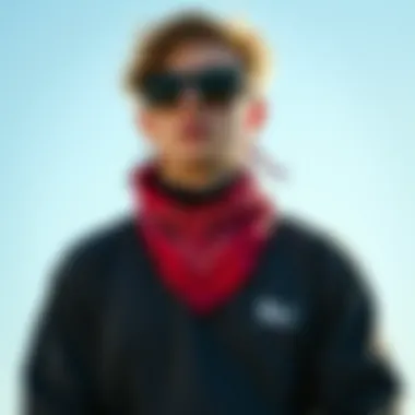 Bandana Sweatshirt Fashion Styling Fashionable bandana sweatshirt styled with trendy accessories