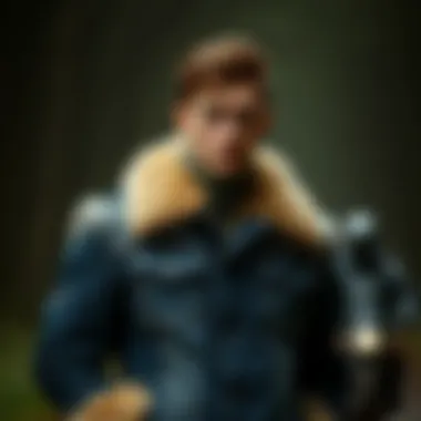 A collection of black jean jackets with fur in various styles and cuts.