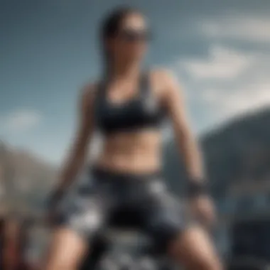 Athlete wearing checkered biker shorts while participating in an extreme sports event, highlighting performance and style.