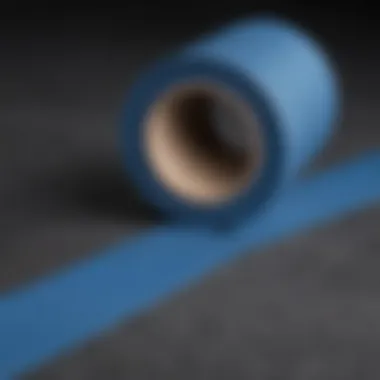 Variety of blue grip tape rolls in different textures and patterns for extreme sports.