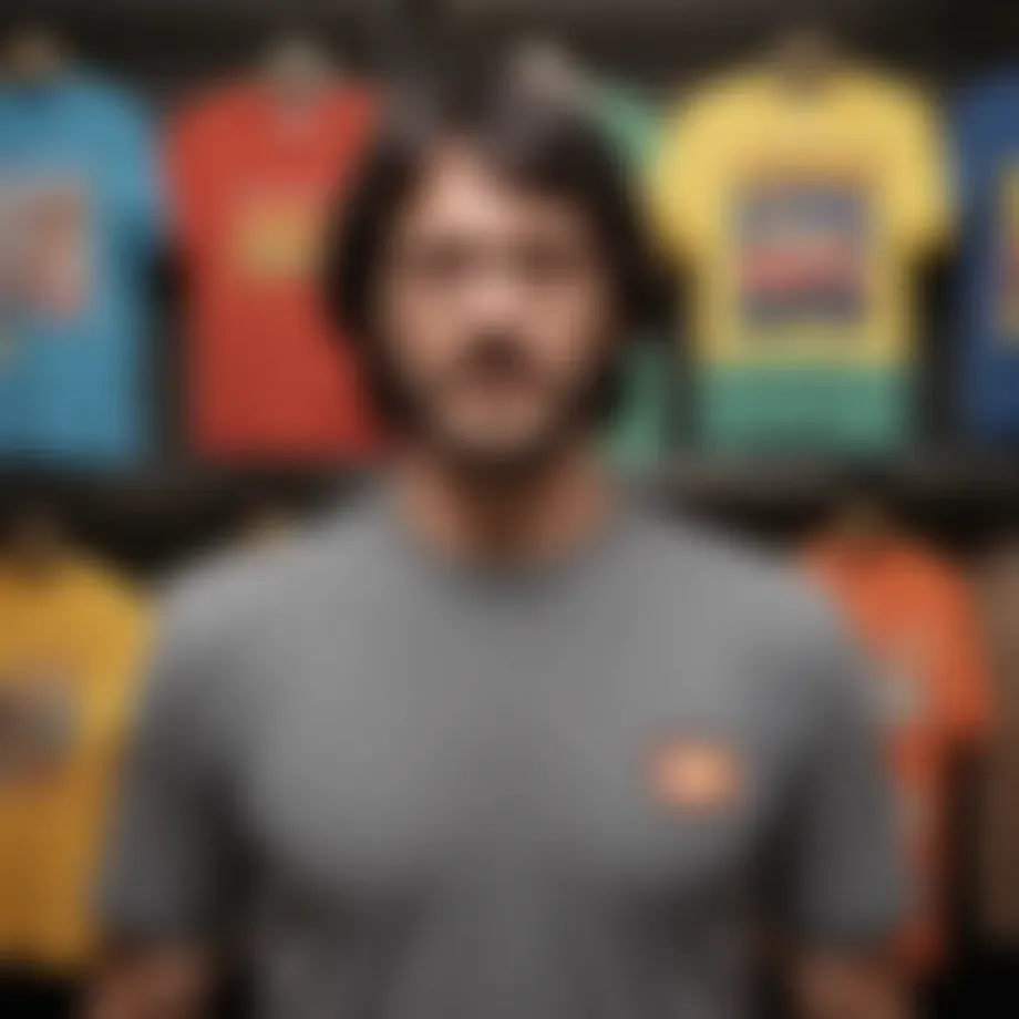 A colorful display of various Bob's Burgers shirts showcasing unique designs