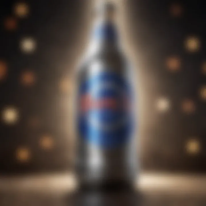 Close-up of Busch Light can showcasing its unique branding.