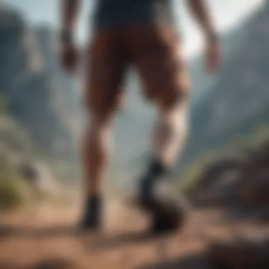 Mesh Shorts in Extreme Sports Dynamic display of mesh shorts in action during extreme sports