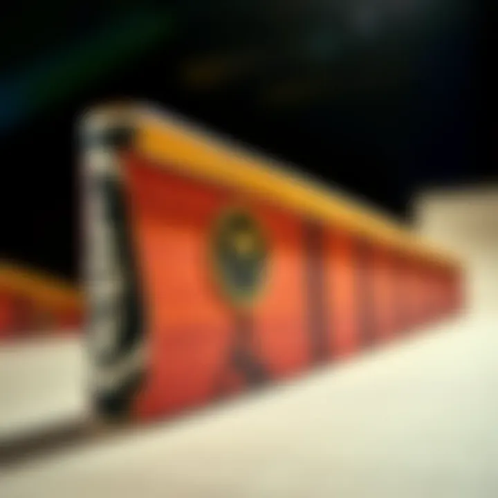 A close-up view of a small skate rail demonstrating intricate design features.