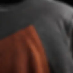 A close-up of a well-fitted extra large tee shirt showcasing fabric texture and color