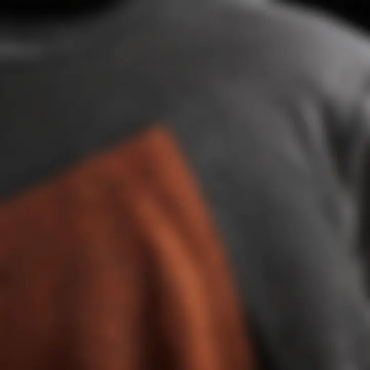 A close-up of a well-fitted extra large tee shirt showcasing fabric texture and color