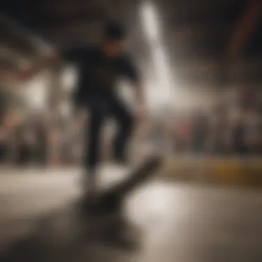 Skateboarding Community Vibes A group of enthusiasts engaged in a vibrant skateboarding scene