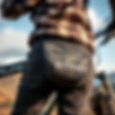 Dynamic fanny pack design showcased during a mountain biking event.