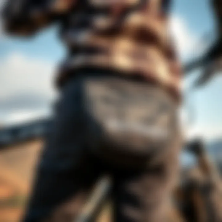 Dynamic fanny pack design showcased during a mountain biking event.