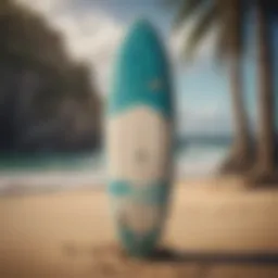 A vintage Gotcha surfboard showcasing the brand's iconic design