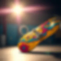 A vibrant G&S skateboard showcasing its intricate design and quality craftsmanship.