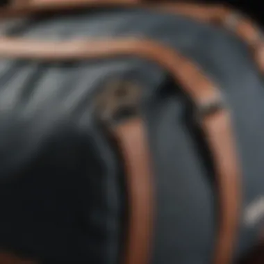 Detailed view of Herschel Supply Novel Duffle Bag showcasing its fabric and stitching