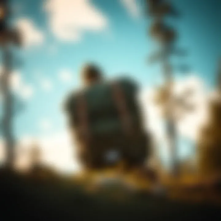 Herschel Thompson Backpack in Outdoor Adventure Herschel Thompson Backpack showcased in an outdoor setting