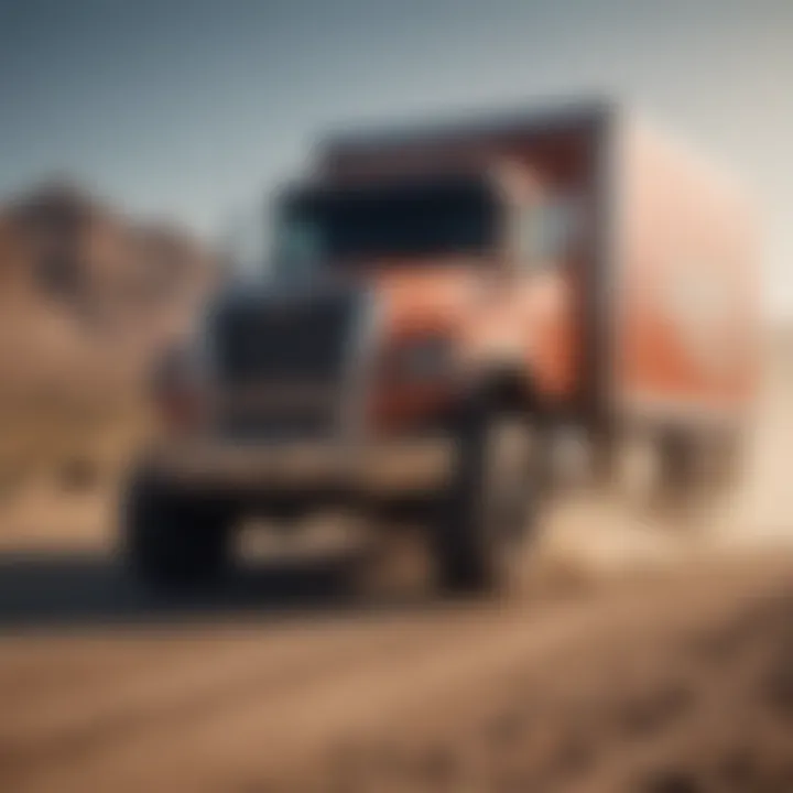Detailed image highlighting truck features and mechanics