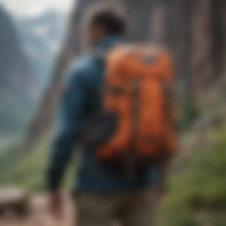 A group of extreme sports enthusiasts using JanSport solid color backpacks during a thrilling outdoor activity.