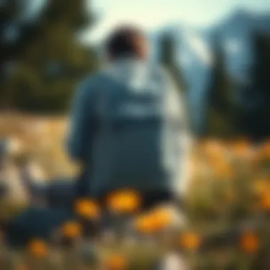 Light grey backpack showcasing unique design features