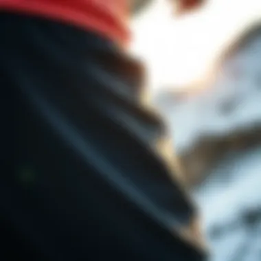 Flex Fabric Technology for Performance Close-up of the flex fabric technology used in activewear for extreme sports