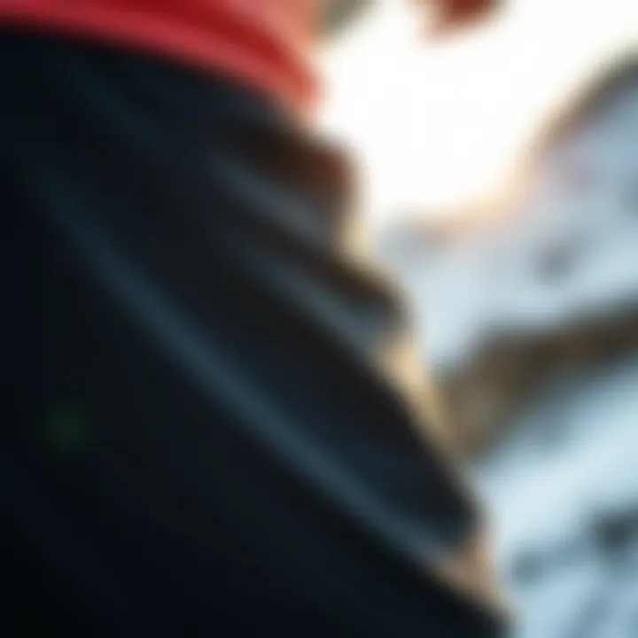 Flex Fabric Technology for Performance Close-up of the flex fabric technology used in activewear for extreme sports