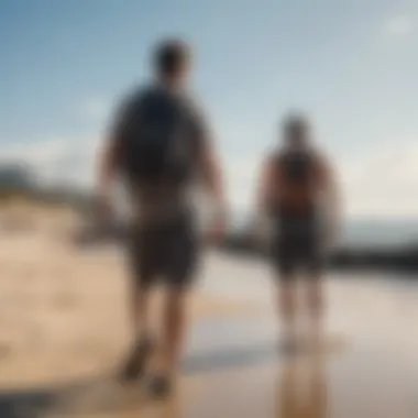 A group of mackite boarders enjoying a sunny day at the beach