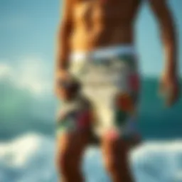 A historical timeline showcasing the evolution of boardshorts
