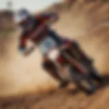 Dynamic MX racing scene featuring riders in action on a dirt track.