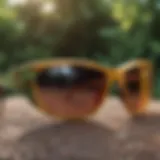 Close-up of Pit Viper sunglasses showcasing their vibrant design and lens technology