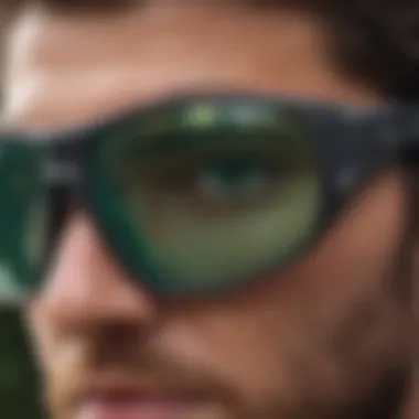 Close-up of Pit Vipers sunglasses highlighting their features and technology