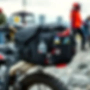 Secure storage compartments in side bags for adventure