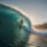 Vibrant surfing scene showcasing Quiksilver gear