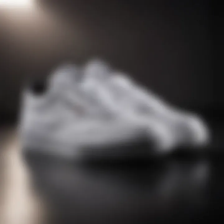 Side profile of Reebok Club C Double White & Black shoes highlighting the silhouette.