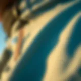 Close-up view of Rip Curl Mirage shorts showcasing fabric texture and stitching details