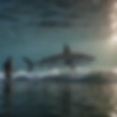 A group of researchers analyzing shark tracking data
