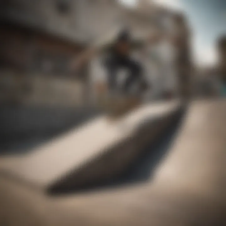 A skater performing tricks on a small ramp.