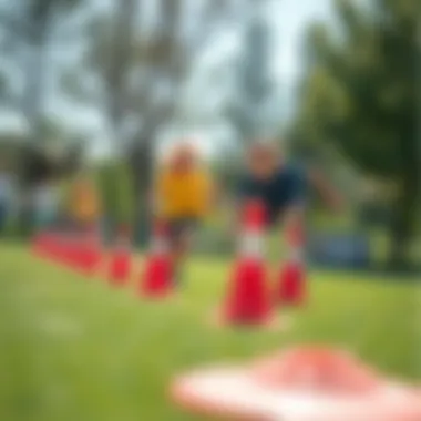 Effective Cone Drills for Agility Kids practicing cone drills for agility training