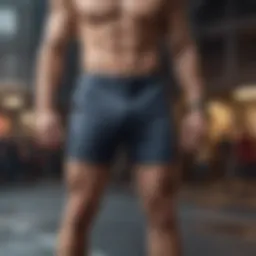 A pair of stylish super short shorts designed for extreme sports.